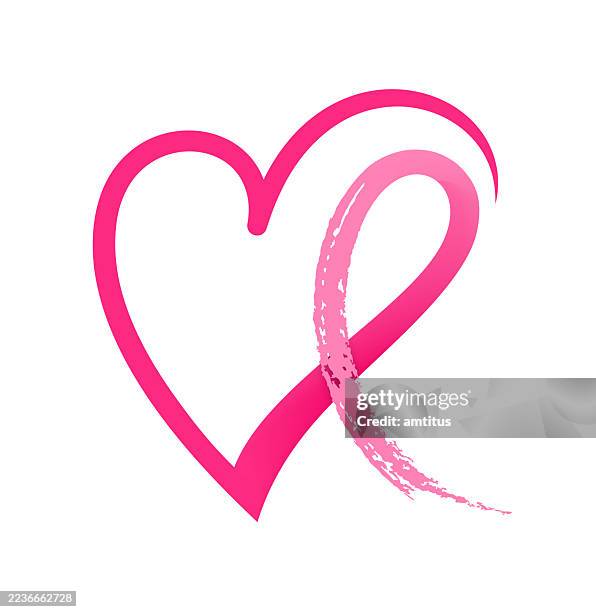 rosa herzband - körperbewusstsein stock-grafiken, -clipart, -cartoons und -symbole