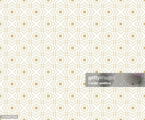 old style geometric pattern - moroccan tile stock illustrations