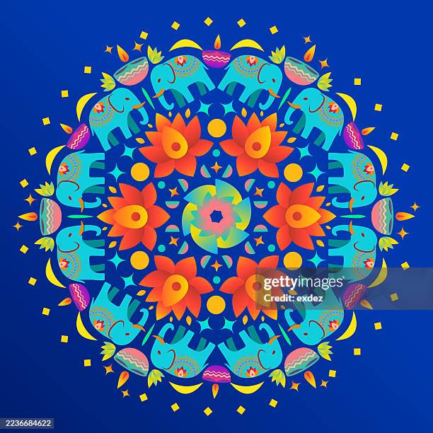 diwali design pattern template - indian using mobile stock illustrations