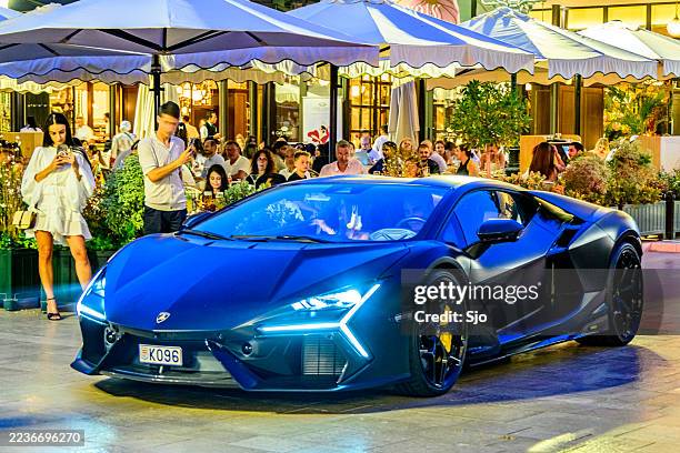 lamborghini revuelto high-performance supercar - lamborghini stock pictures, royalty-free photos & images