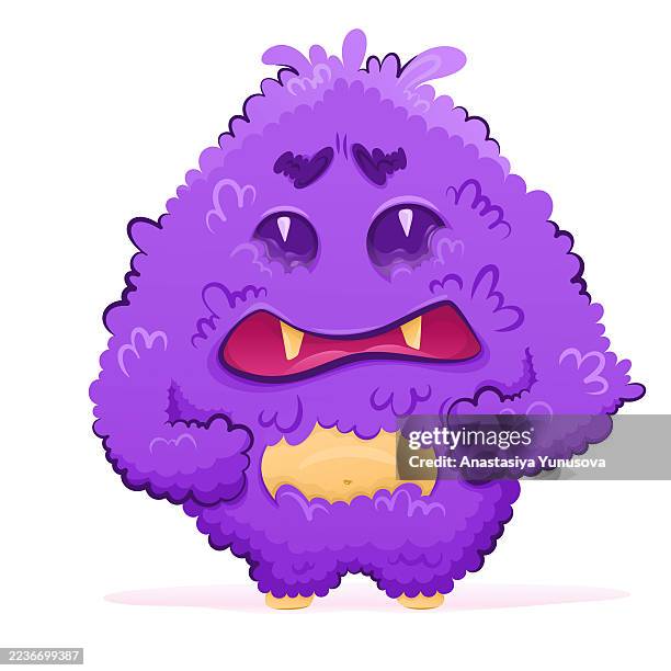 crying cute monster cartoon - emotional support animal stock illustrations