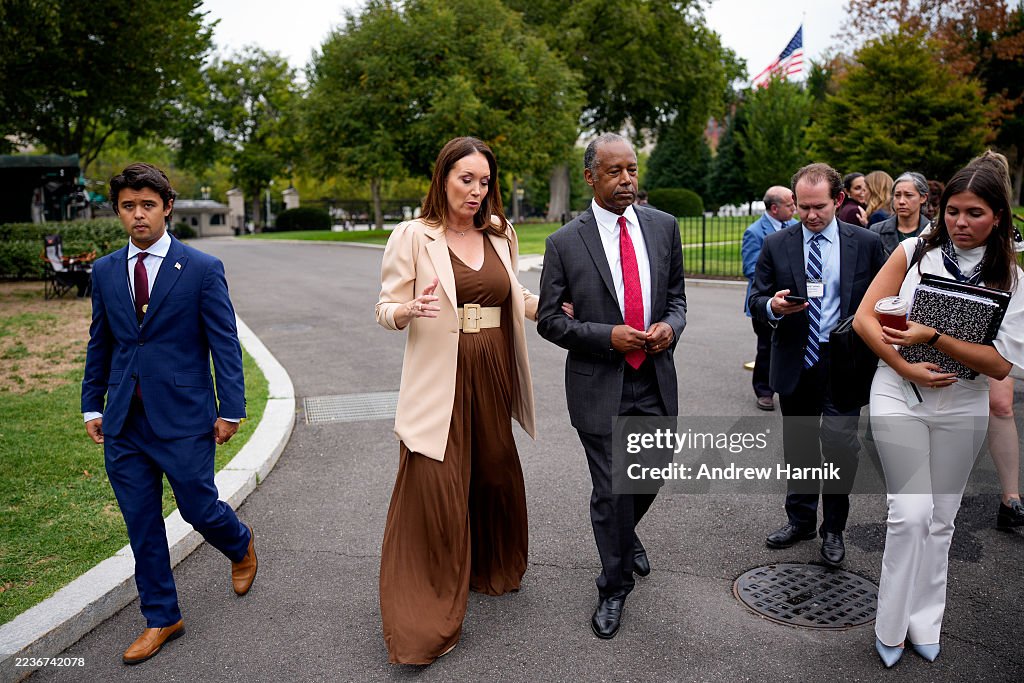Agriculture Secretary Brooke Rollins And Ben Carson Visit The White House
