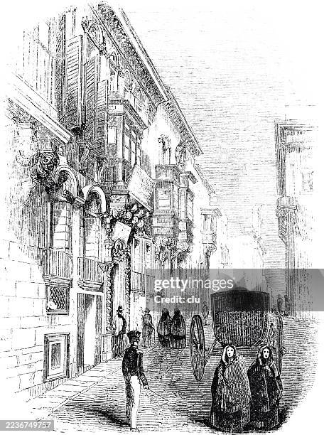 street in valetta, malta - malta stock illustrations