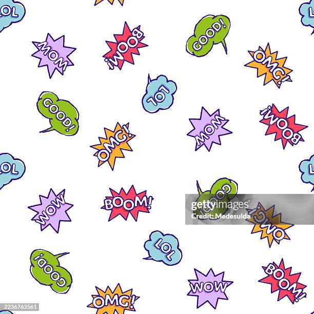 comic book seamless pattern - great value stock illustrations