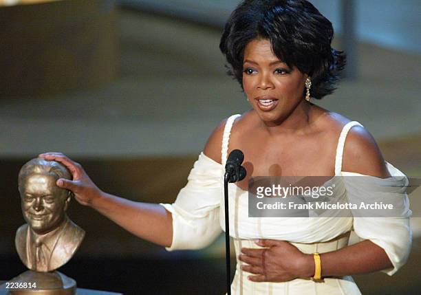 Winner for the Bob Hope Humanitarian Award, Oprah Winfrey at the 54th Annual Primetime Emmy Awards held at the Shrine Auditorium in Los Angeles, CA.,...