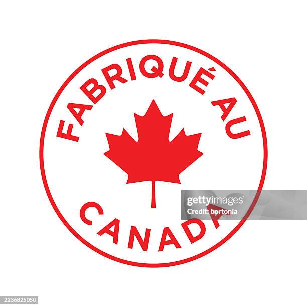 made in canada (french) label - product creation stock illustrations