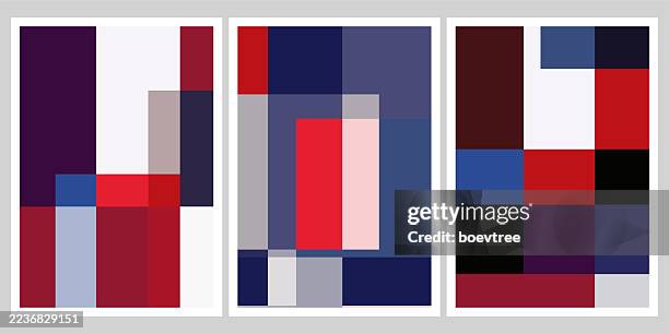 brochure template layout color block geometric cover backgrounds - colour block background stock illustrations