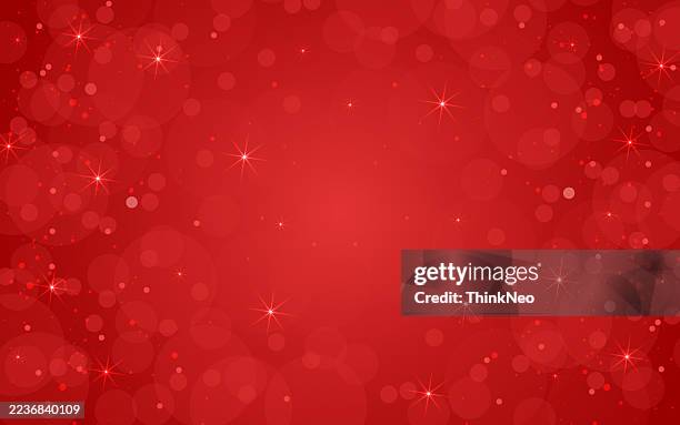 stockillustraties, clipart, cartoons en iconen met christmas background red. holiday christmas red abstract bokeh background with soft shiny texture of star for christmas and valentine. - wallpaper