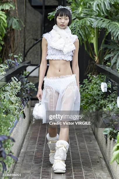 Model walks the runway during the Susan Fang Ready to Wear Spring/Summer 2026 fashion show as part of London Fashion Week September 2025 on September...