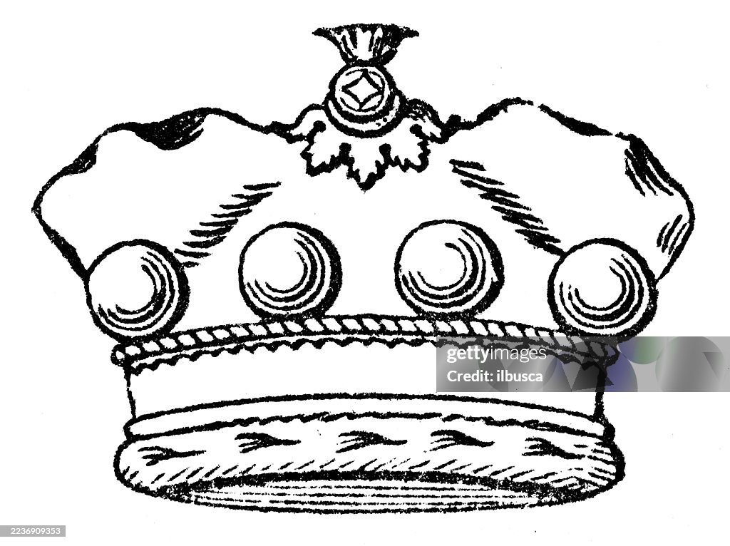 Wappenemblem der Heraldik: Krone, Baron durch Tenure