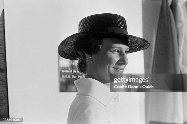 Birgitte, Duchess of Gloucester , London, May 4th 1978. The Duchess was unveiling a plaque aboard the "Dana Anglia" DFDS Danish Seaways ship.