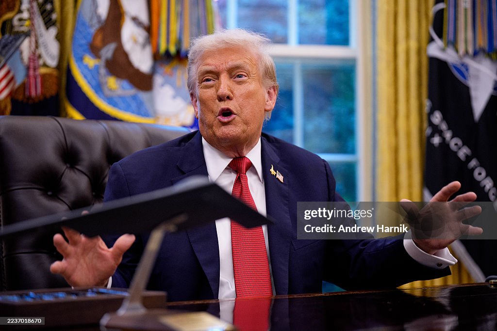 President Trump Signs Executive Order In The Oval Office