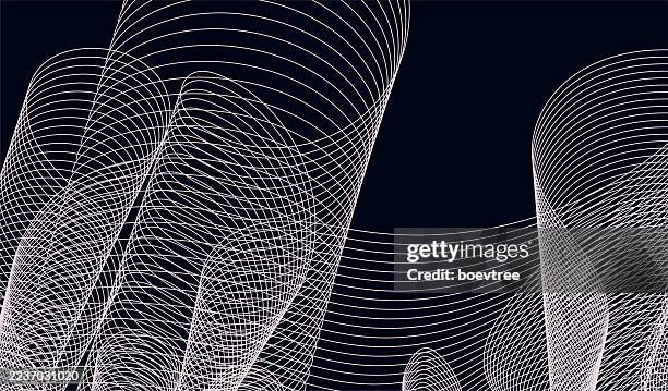 blend lines space model concept background - cyberpunk stock illustrations