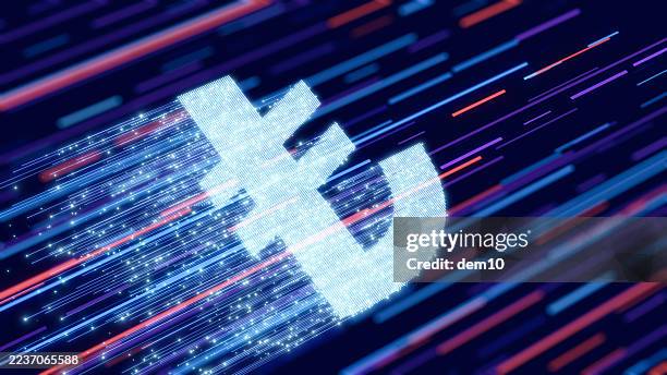 digital currency and turkish lira sign - digital currency stock illustrations