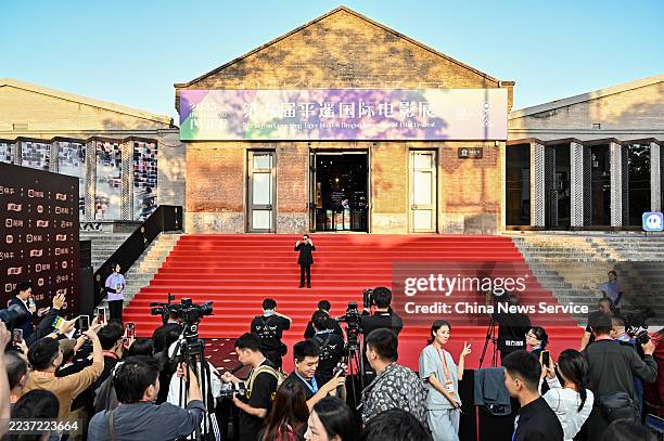 Director Jia Zhangke arrives at the opening ceremony red carpet for the 9th Pingyao International Film Festival on September 24, 2025 in Jinzhong,...