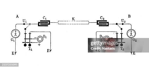 circuit for cable station. - transistor radio stock illustrations