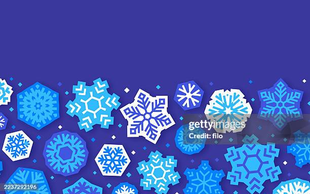winter snow modern shapes texture abstract pattern background - quilted stock illustrations
