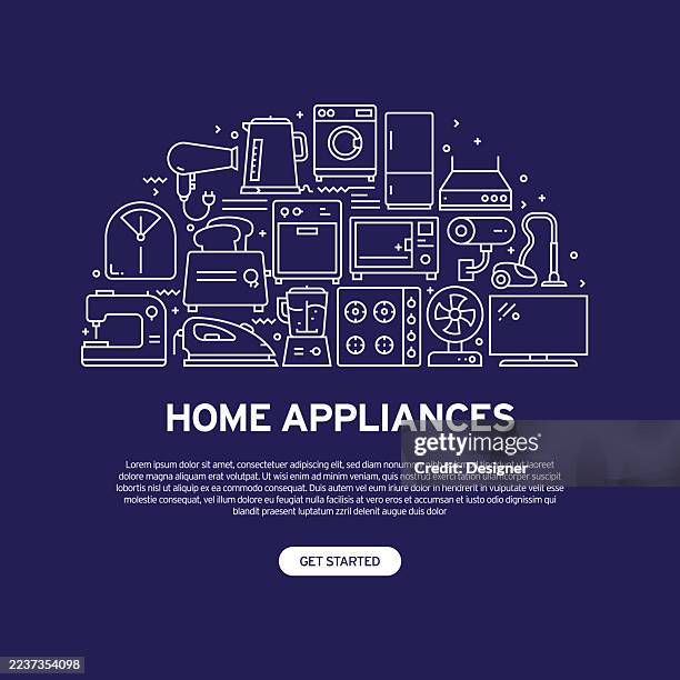 home appliances related vector illustration. equipment, technology, kitchen, house. - using dishwasher stock illustrations
