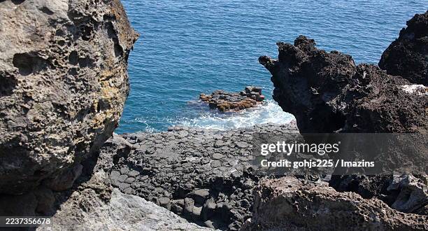 Jeju Jungmun Daepo Columnar Joints High-Res Stock Photo