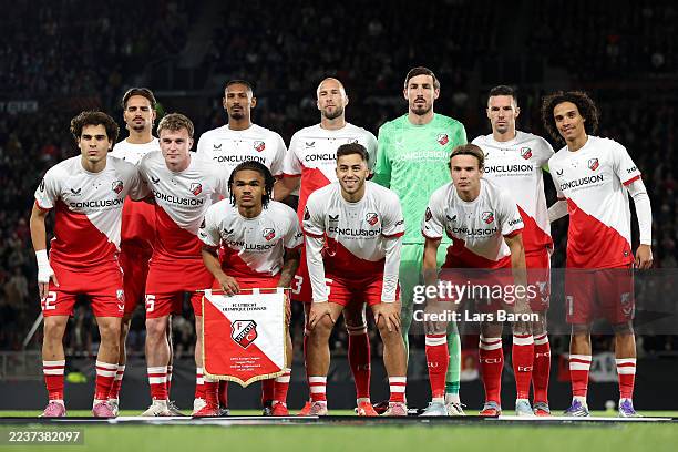 Players of FC Utrecht poses for a team photograph prior to the UEFA Europa League 2025/26 League Phase MD1 match between FC Utrecht and Olympique...