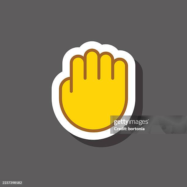fist hand emoji sticker - fist bumping stock illustrations