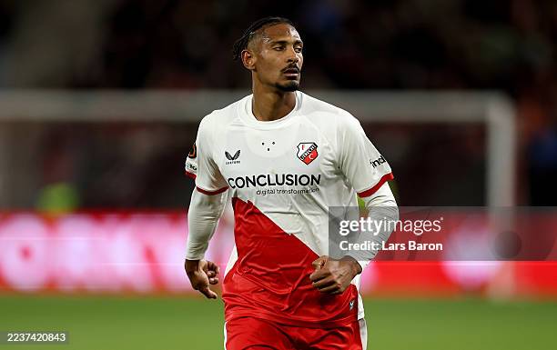 Sebastian Haller of Utrecht is seen during the UEFA Europa League 2025/26 League Phase MD1 match between FC Utrecht and Olympique Lyonnais at Stadion...
