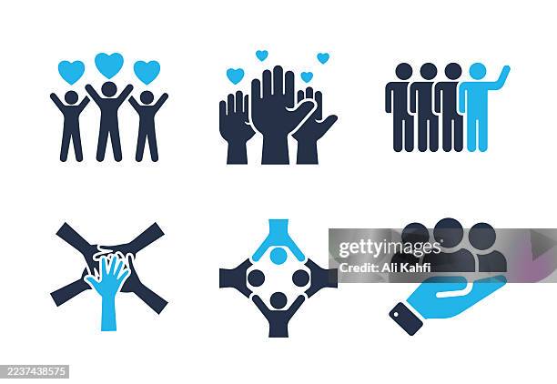 zusammengehörigkeitsglyphe feste symbole. solides symbol, das überall angewendet werden kann, einfach, pixelgenau und moderner stil - soziale verantwortung stock-grafiken, -clipart, -cartoons und -symbole