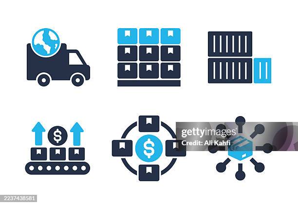 logistic glyph solid icons. solid icon that can be applied anywhere, simple, pixel perfect and modern style - taking inventory stock illustrations