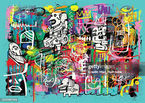 abstract art design elements - punk background stock illustrations