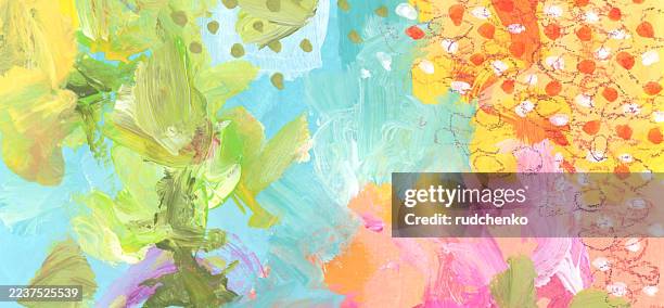 Modern close up oil and Acrylic smear blot painting wall. Abstract texture pastel color stain brushstroke background. Contemporary art. Fragment.