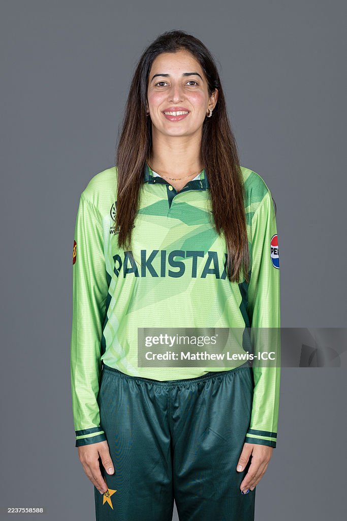 India Riaz Aliya Riaz of Pakistan poses for a portrait during the ICC Women's ...