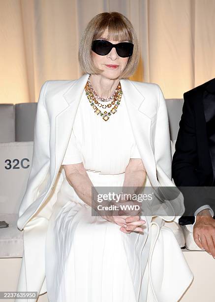 Anna Wintour at the Giorgio Armani fashion show as part of Spring/Summer 2026 Milan Fashion Week on September 28, 2025 in Milan, Italy.