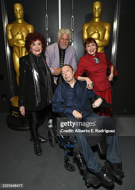 Patricia Quinn, Barry Bostwick, Nell Campbell and Tim Curry attend The Academy Museum Hosts 50th Anniversary Of "The Rocky Horror Picture Show" With...