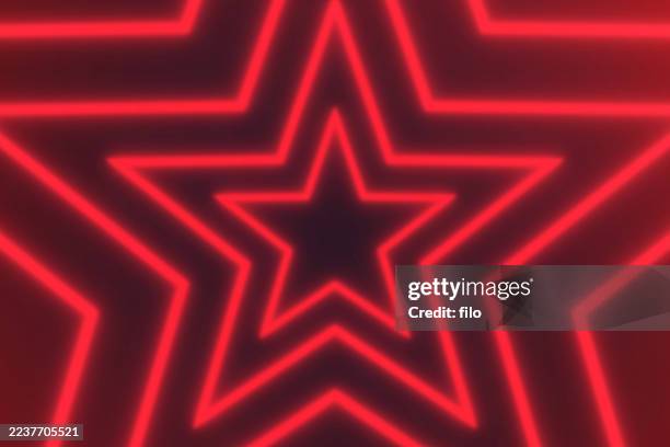 red star glow concentric shape border frame background - flag day stock illustrations