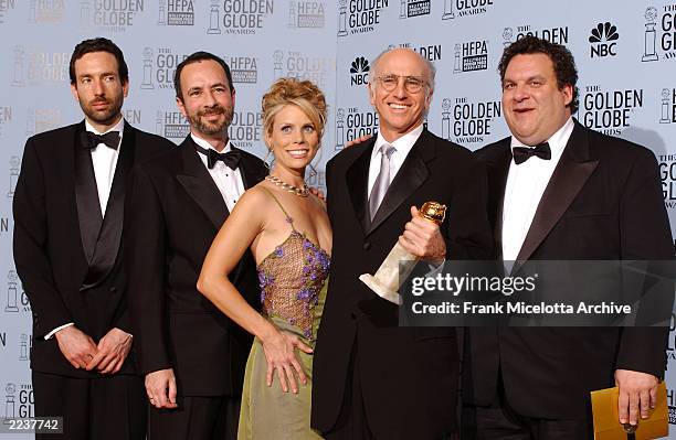 The Cast Curb Your Enthusiasm in the pressroom at the 60th Annual Golden Globe Awards held at the Beverly Hilton Hotel in Los Angeles, CA on January...