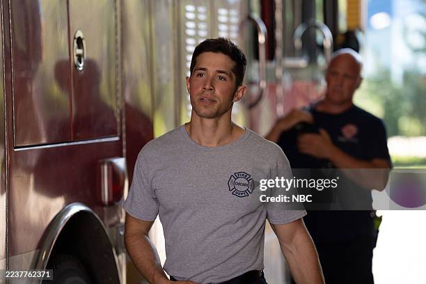 FIRE -- "Primary Search" Episode 1402 -- Pictured: Brandon... News Photo - Getty Images