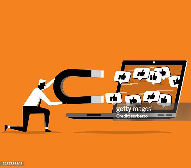 businessman - vlogger - value stream stock illustrations