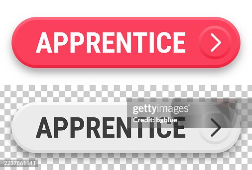 Apprentice - 3D click web buttons on blank background Apprentice - 3D click web buttons on blank background