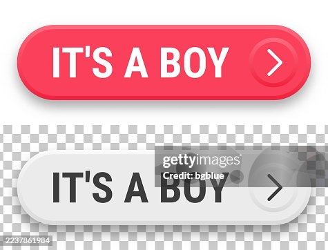 It's a Boy - 3D click web buttons on blank background It's a Boy - 3D click web buttons on blank background