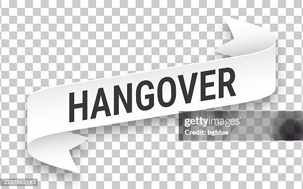 hangover - 3d banner on transparent background - hungover stock illustrations