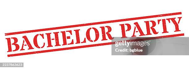bachelor party - red rubber stamp on blank background - white stag sign stock illustrations