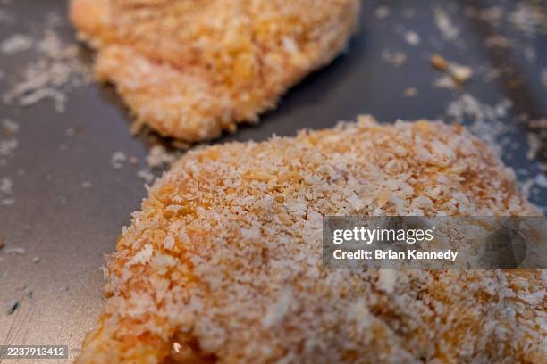 breaded chicken cutlets - cutlet stock pictures, royalty-free photos & images