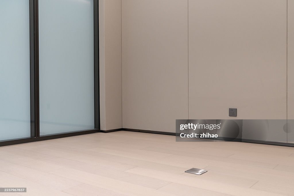 Empty Office Space with Glass Partition
