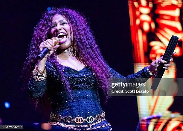 Chaka Khan performs during "The Queens" Tour at Little Caesars Arena on September 28, 2025 in Detroit, Michigan.