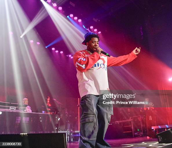 Lucci Rapper Pink Rapper YFN Lucci performs during the Kiss 6 Tour at Coca-Cola Roxy on ...