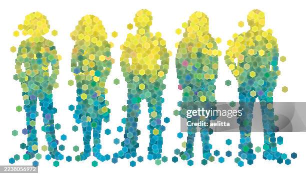 abstract design elements. people. - programming team stock illustrations