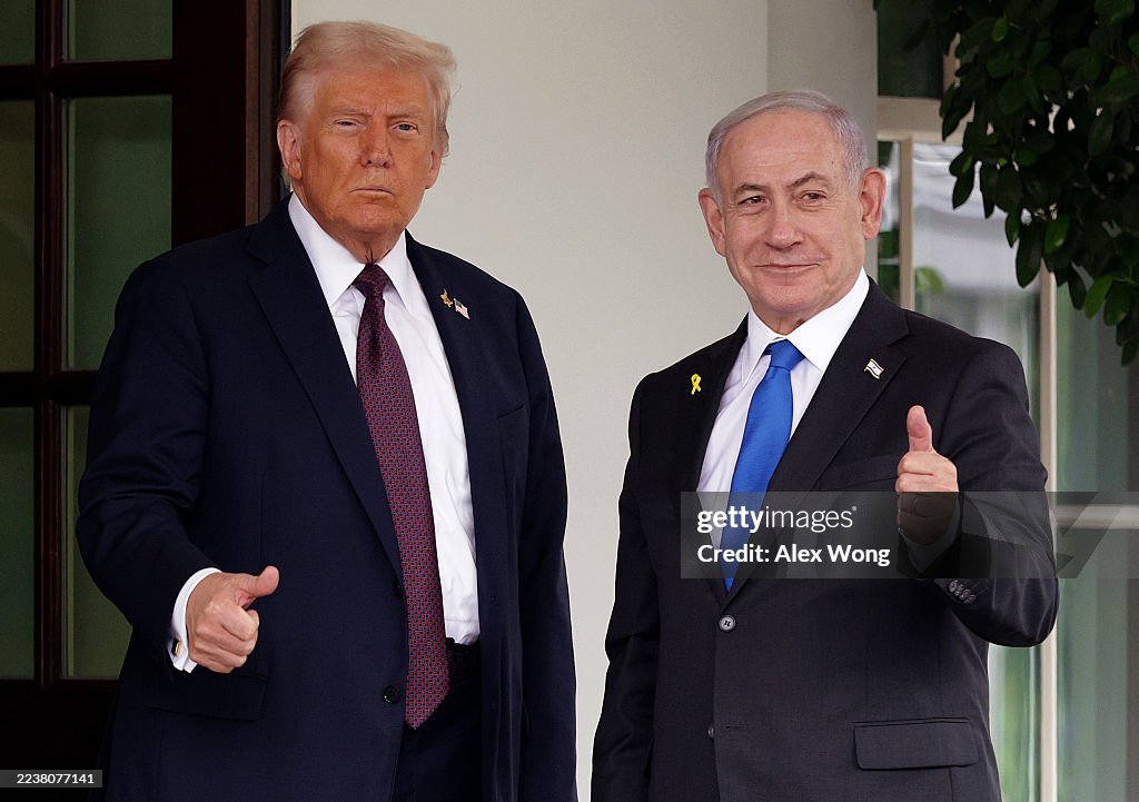Israel's Benjamin Netanyahu Meets With Trump At The White House