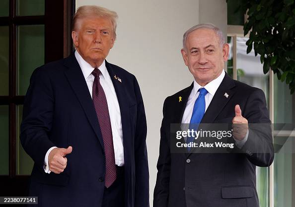Israel's Benjamin Netanyahu Meets With Trump At The White House Israel's Benjamin Netanyahu Meets With Trump At The White House