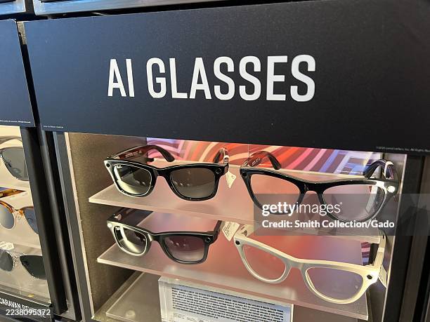 Meta Ray-ban AI glasses are on display in San Francisco, California, July 12, 2025.