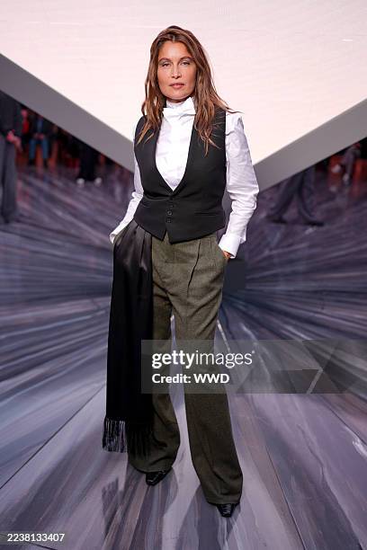 Laetitia Casta at the Christian Dior fashion show as part of Spring/Summer 2026 Paris Fashion Week held at Les Tuileries on October 01, 2025 in...